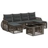vidaXL Tuinbankenset 7 st Grijs en Donkergrijs poly rattan
