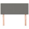 vidaXL Hoofdbord 100x5x78/88 cm stof donkergrijs