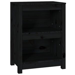 vidaXL Boekenkast 50x35x68 cm massief grenenhout zwart
