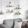 vidaXL Wandschappen 4 st 40x9x3 cm wit en sonoma eikenkleurig