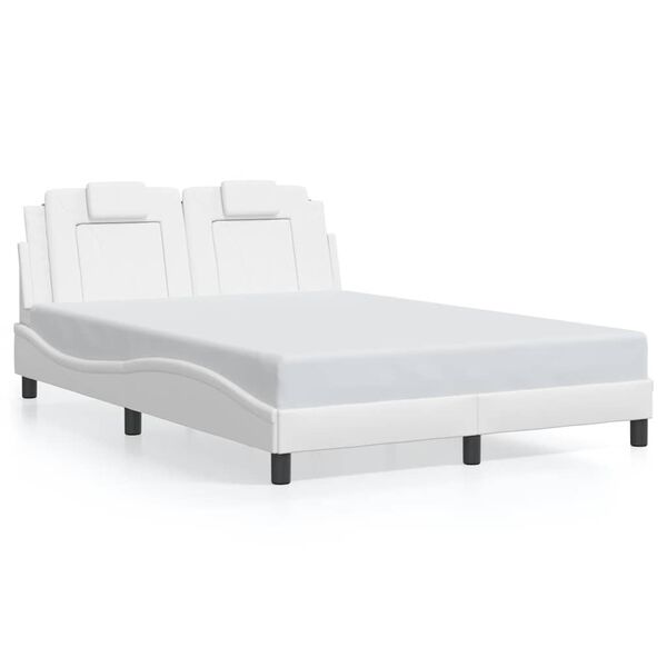 vidaXL Bedframe "Viana" zonder matras kunstleer wit 140x190 cm