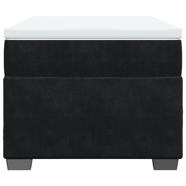 vidaXL Boxspring met matras fluweel zwart 100x200 cm
