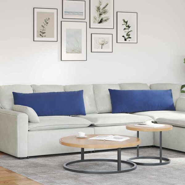 vidaXL Sofa Kussens 2 stuks Politieblauw 120 x 40 cm Cordstof