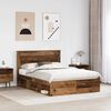 vidaXL Bedframe met hoofdeinde Oudhout 150 x 200 cm Massief grenenhout