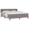 vidaXL Boxspringbed met hoofdeinde Taupe 180 x 200 cm Stof