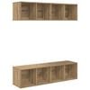 vidaXL Tv-meubelset 2 pcs Artisan Eiken 37 x 37 x 142,5 cm