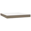 vidaXL Boxspring met matras stof taupe 180x200 cm
