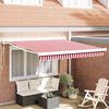 vidaXL Markies Rood en Wit 350 x 250 x 165 cm Polyester en Aluminium