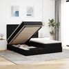 vidaXL Ottoman bed met matrassen 200x200cm fluweel zwart