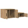 vidaXL Opbergkast 2 pcs Artisan Eiken 108 x 41 x 40 cm Bewerkt hout