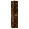 vidaXL Hoge kast 30x42,5x185 cm bewerkt hout gerookt eikenkleurig