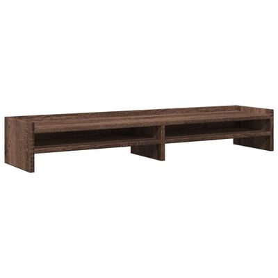 vidaXL Monitorstandaard 100x24x16 cm bewerkt hout bruin eikenkleurig