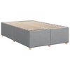 vidaXL Boxspring met matras stof lichtgrijs 120x190 cm
