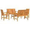 vidaXL Tuin loungeset 5 st Bruin Massief Acaciahout