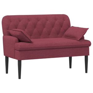 vidaXL Loungebank met knopencomfort Wijnrood 111 x 68 x 80 cm Stof