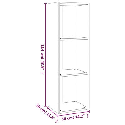 vidaXL Boekenkast/tv-meubel 36x30x114 cm hout grijs sonoma eiken