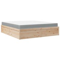 vidaXL Bed met matras massief grenenhout 180x200 cm