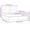 vidaXL Boxspring met matras en LED fluweel lichtgrijs 180x200 cm