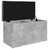 vidaXL Opbergbankje 82x42x45 cm bewerkt hout betongrijs