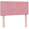 vidaXL Boxspring met matras fluweel roze 80x220 cm