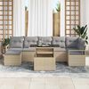 vidaXL Tuin Sofa Set met kussen 8 pcs beige en lichtgrijs
