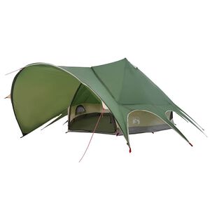 vidaXL Teepee Tent 9-Person met dak Groen en Grijs 502 x 502 x 297 cm
