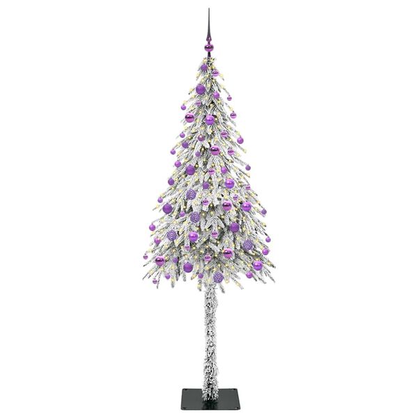 vidaXL Kerstboom met 300 LED met standaard Wit 180 cm PE en staal