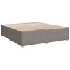 vidaXL Boxspring met matras stof taupe 180x200 cm