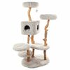 FLAMINGO Kattenmeubel Yuna 100x74x163 wit en naturel