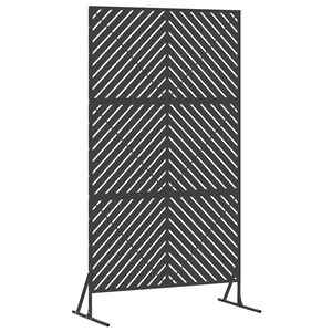 vidaXL Privacyscherm 100 x 50 x 180 cm Staal Zwart