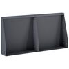 vidaXL Keerwand 2 st 40 x 12 x 50 cm Staal Antraciet