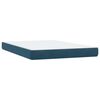 vidaXL Boxspring met matras fluweel donkerblauw 140x210 cm
