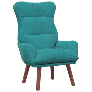 vidaXL Fauteuil Turquoise 69 x 74 x 93 cm Fluweel