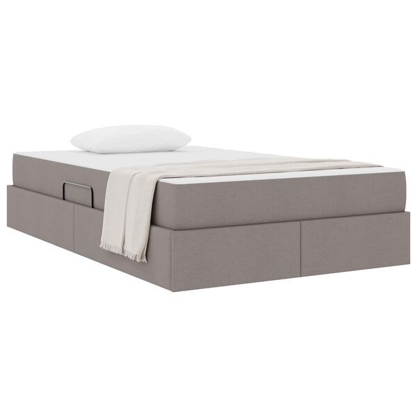 vidaXL Opbergbed met matras met matras Taupe 120 x 190 cm Polyester
