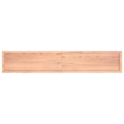 vidaXL Wastafelblad 220x40x(2-6) cm behandeld massief hout lichtbruin