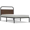 vidaXL Bedframe zonder matras bewerkt hout bruin eikenkleur 107x203 cm