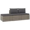 vidaXL 3-delige Loungeset met kussens poly rattan grijs