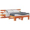 vidaXL Bedframe met hoofdeinde Bruin 120 x 190 cm Massief grenenhout