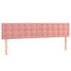 vidaXL Boxspring met matras fluweel roze 120x190 cm