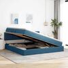 vidaXL Opslag bed met matras Donkerblauw 200 x 200 cm Fluweel