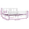 vidaXL Bedframe massief grenenhout grijs 200x200 cm