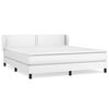 vidaXL Boxspring met matras kunstleer wit 180x200 cm