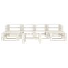 vidaXL 7-delige Loungeset pallet hout wit