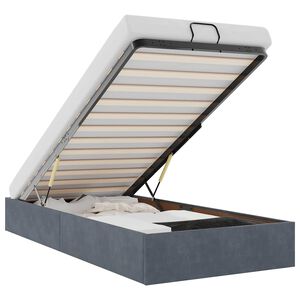 vidaXL Bedframe zonder matras 80x200 cm fluweel donkergrijs