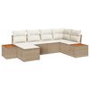 vidaXL Tuin Sofa Set 6 st Beige poly rattan