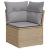 vidaXL Tuin Sofa Set met kussen met opslag 8 pcs beige en lichtgrijs