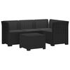 vidaXL 4-Persoons Tuinbank met Kussens Rieten Look PP Antraciet