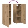 vidaXL Tv-meubelset Wandgemonteerd 3 pcs Artisan Eiken Bewerkt hout