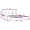 vidaXL Bedframe zonder matras "Hanko" stof cr&egrave;mekleurig 180x200 cm