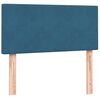 vidaXL Boxspring met matras fluweel donkerblauw 80x210 cm
